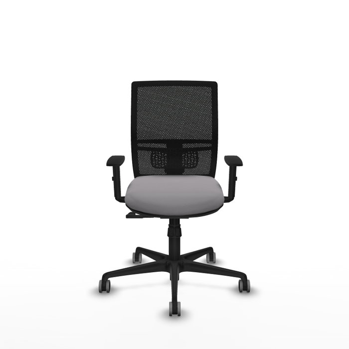 PIQUERAS Y CRESPO Silla de oficina Yunquera con mecanismo Sincro, Gris y Negro