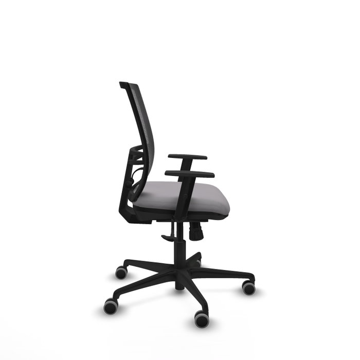 PIQUERAS Y CRESPO Silla de oficina Yunquera con mecanismo Sincro, Gris y Negro