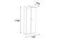 Hanah Home Armario Pino Atlántico y Antracita 72x179.8x45.3 cm