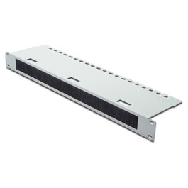 Digitus Panel de gestión de cables 1HE con tira de cepillo para armarios de 483 mm (19"), Gris