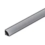Greenice Perfil Aluminio Negro para Tira LED Instalación Esquinas - Difusor Opal 2 Metros
