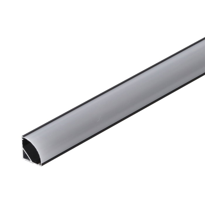 Greenice Perfil Aluminio Negro para Tira LED 2M con Difusor Opal y Clips para Instalación en Esquinas Greenice Perfil Aluminio Negro para Tira LED 2M con Difusor Opal y Clips para Instalación en Esquinas