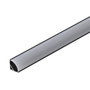 Greenice Perfil Aluminio Negro para Tira LED 2M con Difusor Opal y Clips para Instalación en Esquinas