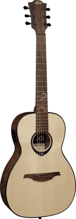 LAG Guitarra Acústica Parlor Michel Haumont T318 A/E - Natural