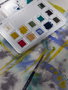 Van Gogh Estuche de acuarelas de tonos tenues con 12 colores en medias pastillas
