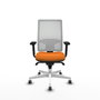 PIQUERAS Y CRESPO Silla de oficina Horna Naranja y Blanco