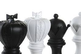 DKD Home Decor Figura de Resina Ajedrez Surtido de 4 Unidades