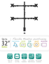 Ewent EW1514 Soporte para 4 Monitores hasta 32 pulgadas