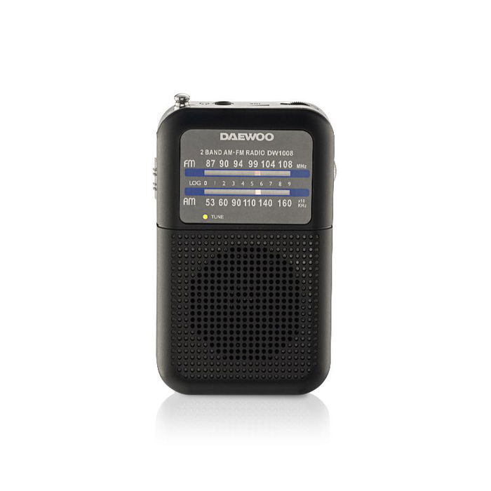 DAEWOO - Radio Portátil AM/FM Negro, Radio Digital