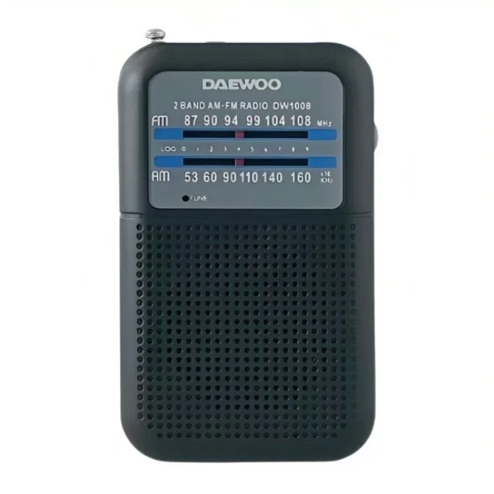 DAEWOO - Radio Portátil AM/FM Negro, Radio Digital