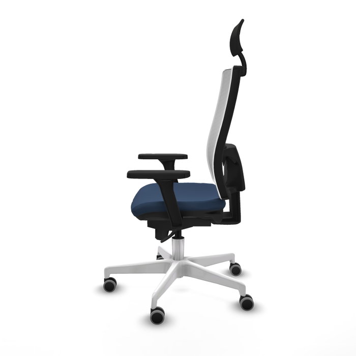 PIQUERAS Y CRESPO Silla de oficina Horna con mecanismo Sincro, Azul marino y Blanco PIQUERAS Y CRESPO Silla de oficina Horna con mecanismo Sincro, Azul marino y Blanco