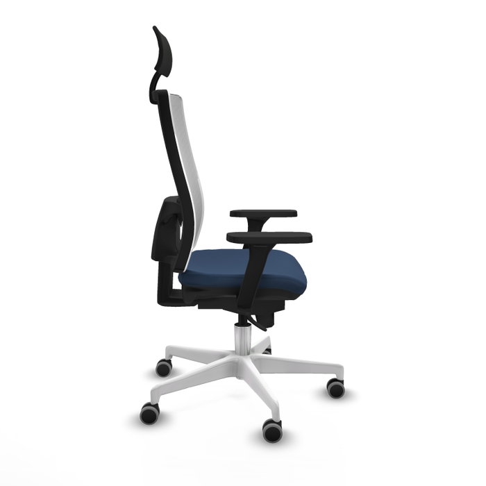 PIQUERAS Y CRESPO Silla de oficina Horna con mecanismo Sincro, Azul marino y Blanco PIQUERAS Y CRESPO Silla de oficina Horna con mecanismo Sincro, Azul marino y Blanco