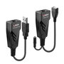 Lindy 100m USB 2.0 Cat.6 Extender, Extensor de Periféricos USB hasta 100m con Cable de Red