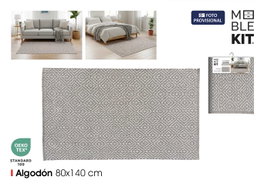 Moblekit Alfombra de Algodón 80x140 cm Marrón-beige
