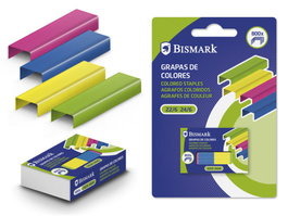 Bismark 331279 Grapas de Colores Metalizadas Nº 22/6-24/6 Caja de 800 Unidades