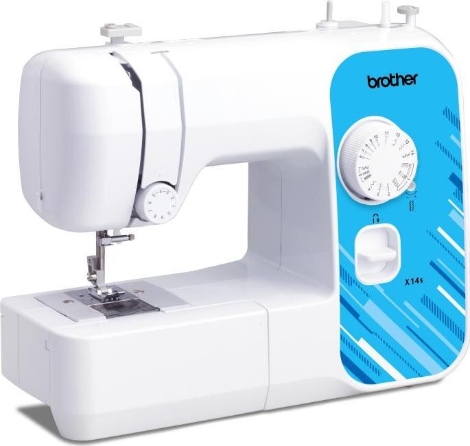 Brother X14S Máquina de coser mecánica Azul, Blanco