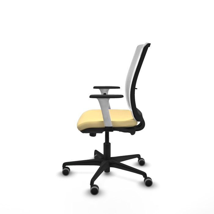 PIQUERAS Y CRESPO Silla de oficina Haches Crema y Blanco con mecanismo Sincro/Traslack PIQUERAS Y CRESPO Silla de oficina Haches Crema y Blanco con mecanismo Sincro/Traslack