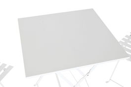 DKD Home Decor Mesa Terraza Y Jardin Metal Blanco 60 x 71 x 60 cm Set de 3