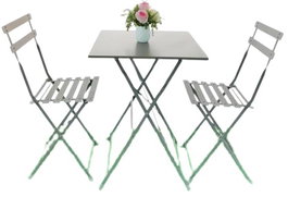 DKD Home Decor Mesa Terraza Y Jardin Metal Blanco 60 x 71 x 60 cm Set de 3