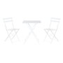 DKD Home Decor Mesa Terraza Y Jardin Metal Blanco 60 x 71 x 60 cm Set de 3