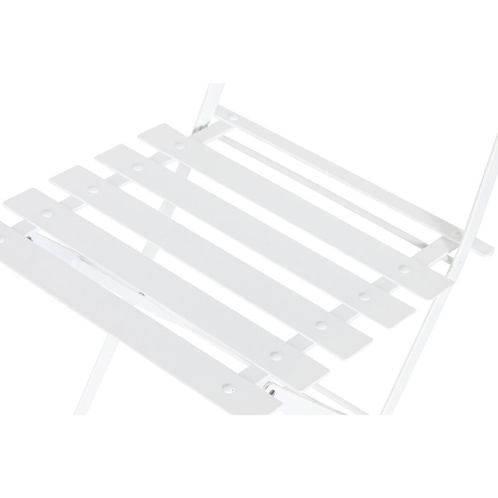 DKD Home Decor Mesa Terraza Y Jardin Metal Blanco 60 x 71 x 60 cm Set de 3