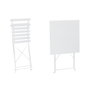 DKD Home Decor Mesa Terraza Y Jardin Metal Blanco 60 x 71 x 60 cm Set de 3