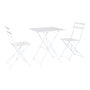DKD Home Decor Mesa Terraza Y Jardin Metal Blanco 60 x 71 x 60 cm Set de 3
