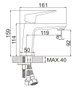 IBERGRIF Grifo Monomando Lavabo Ibiza M11007B Negro