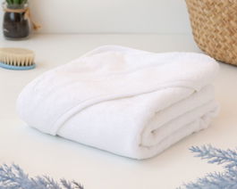KioKids Toalla Baño Bebé Capucha Bambú Blanca 100x100 cm Certificado Oeko-Tex