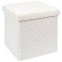 Home Deco Factory Caja-Puf Plegable Scott Beige 38x38x38 cm