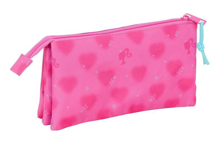 Safta Portatodo Triple Barbie "Corazones" 22x12x3 cm Niña