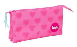 Safta Portatodo Triple Barbie "Corazones" 22x12x3 cm Niña
