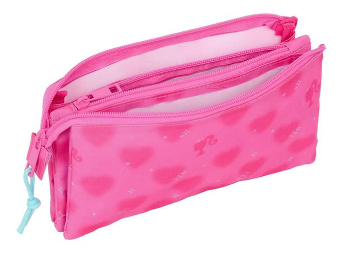 Safta Portatodo Triple Barbie "Corazones" 22x12x3 cm Niña