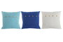 DKD Home Decor Cojin Mediterraneo Beige Azul Marino 60 x 60 x 20 cm (6 Unidades)