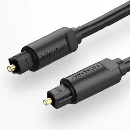 Vention BAEBG Cable de Audio Digital Óptico Toslink 1.5 m Macho-Macho, Fibra Óptica, Negro, para TV, Barra de Sonido, PS4, Xbox, Sonido Envolvente 5.1/7.1, SPDIF/OPTICAL