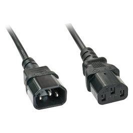 Lindy 30332 Cable de Alimentación C14 a C13 de 3 m, Negro
