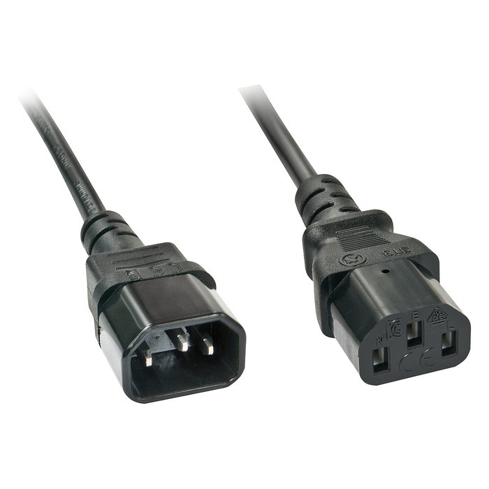 Lindy 30332 Cable de alimentación IEC C14 a C13 de 3 m Lindy 30332 Cable de alimentación IEC C14 a C13 de 3 m