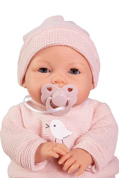 Antonio Juan Muñeca Bimba Llorona con Mantita, Cuerpo de Tela, Emite Sonidos, 37 cm