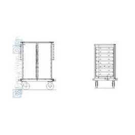 Rieber Carro Isotermo Distribuidor Planta, 48 Bandejas, 140x94x182 cm, Modelo TWF-C