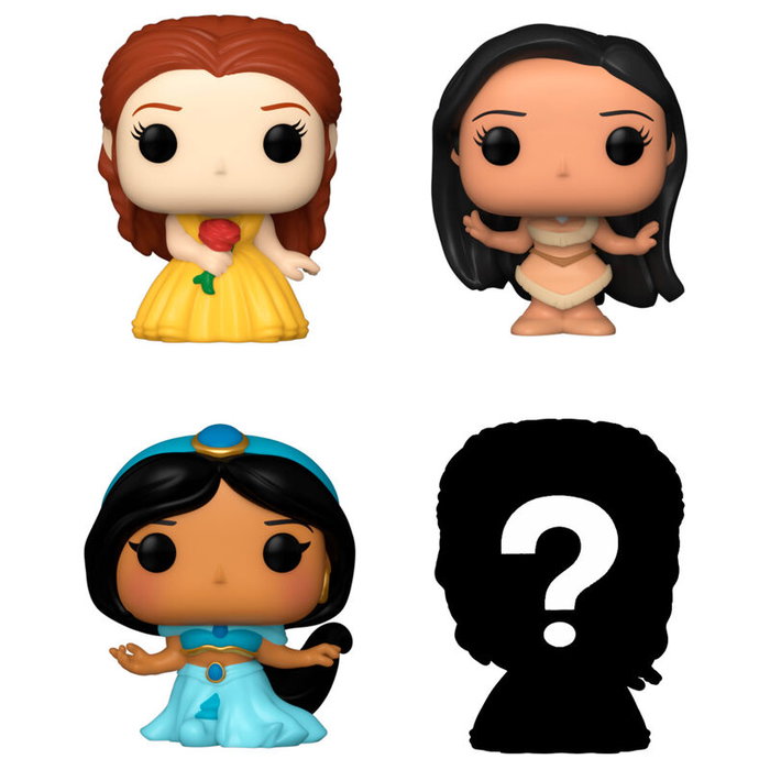 Disney Princesses Pack de 4 Figuras Bitty POP! Vinyl Belle 2,5 cm