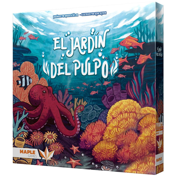 Maple Games El Jardin del Pulpo Juego de Mesa Familiar Estrategia Submarina 2-4 Jugadores a Partir 8 años | MAPOG01