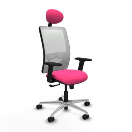 PIQUERAS Y CRESPO Silla de oficina Zulema Rosa con mecanismo Sincro