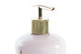 DKD Home Decor Dosificador Romantico Rosa Beige Cristal Abs 8 x 14 x 8 cm (12 Unidades)