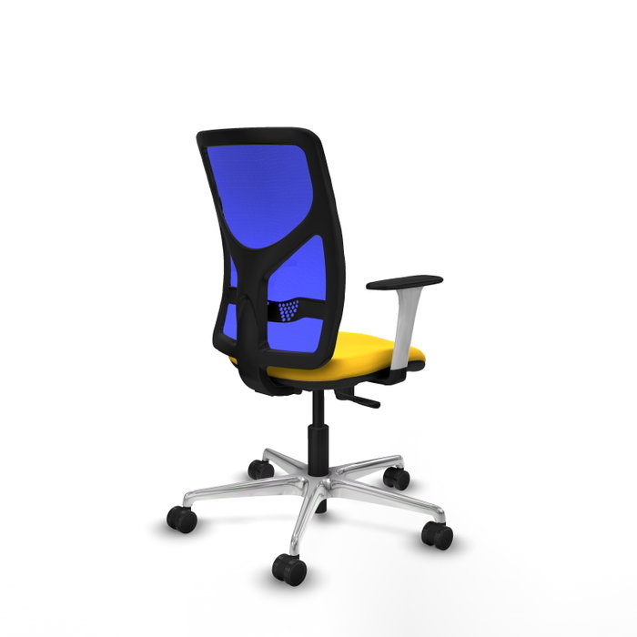 PIQUERAS Y CRESPO Silla de oficina Motilla con mecanismo Sincro, Amarillo y Azul PIQUERAS Y CRESPO Silla de oficina Motilla con mecanismo Sincro, Amarillo y Azul