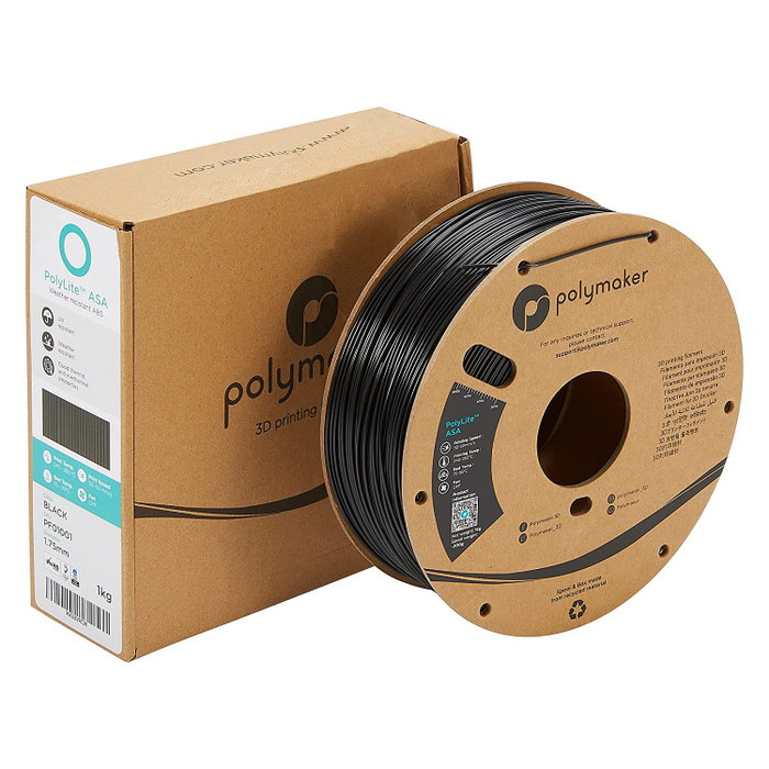 Polmask ASA 1,75mm Negro 1kg Polmask ASA 1,75mm Negro 1kg