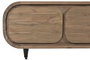 DKD Home Decor Mueble TV Indo 2c25 Moderno Marron Teca Reciclada 4 Puertas 45 x 50 x 200 cm