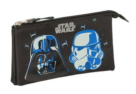 Portatodo Triple Star Wars Rebellion Negro 22 x 12 x 3 cm
