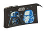 Portatodo Triple Star Wars Rebellion Negro 22 x 12 x 3 cm