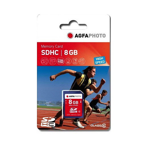 AgfaPhoto Tarjeta SDHC 8GB Clase 10 UHS I U1 V10 Azul AgfaPhoto Tarjeta SDHC 8GB Clase 10 UHS I U1 V10 Azul