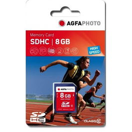 AgfaPhoto Tarjeta SDHC de 8GB Clase 10 UHS I U1 V10